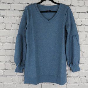 Women's Blouson Sleeve Sweatshirt - Sea Blue